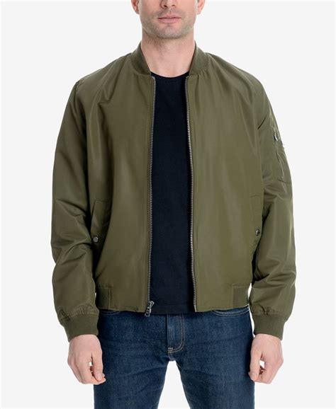 michael kors logo patch bomber knit jacket mens|Michael Kors men's leather jacket.